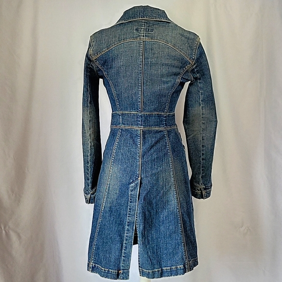 AG Adriano Goldschmied Long Denim Blazer Size Medium - Picture 5 of 13